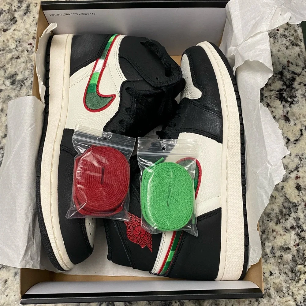 Jordan Air Jordan 1 High Black White Green Red